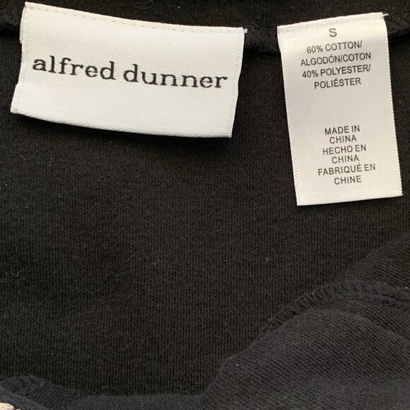 Alfred Dunner Embroidered Short Sleeve Tee Top Sz S Black #16E - Picture 8 of 9